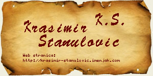 Krasimir Stanulović vizit kartica